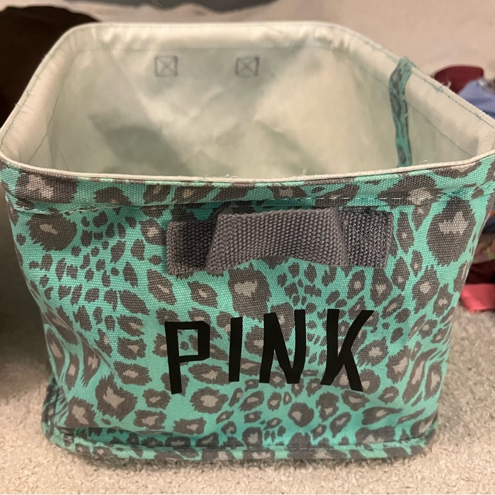 PINK brand - teal cheetah print accessory bin